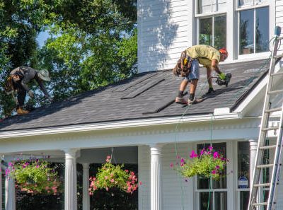 Roof inspection identifying damaged shingles and flashing in Kirkland